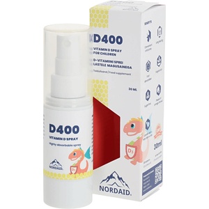 Nordaid Кости, зъби и имунна защита - Витамин D3 400 IU, спрей за уста, 30 ml / 200 впръсквания Nordaid (010270 NRD)