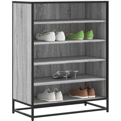 vidaXL Шкаф за обувки Grey Sonoma 75x38x97, 5 cm Изработена дървесина (3300873)