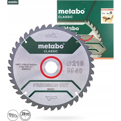 Metabo Pílový kotúč HW/CT 216x30, 40 WZ 5°