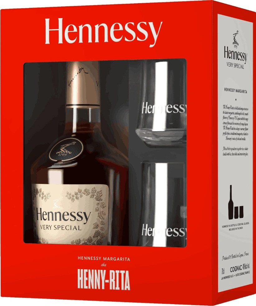 Hennessy Very Special + 2 skleničky 40% 0,7 l (karton) od 870 Kč