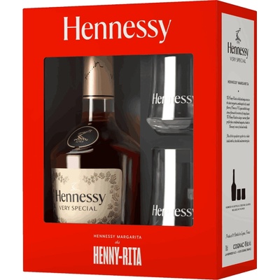 Hennessy Very Special + 2 skleničky 40% 0,7 l (karton)