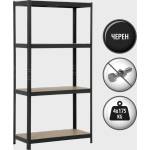 Carmen Метален стелаж Carmen CR-1015 - 180х90х40 см, до 175 кг на рафт - черен - BestPC