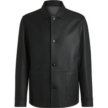 Boss Мъжко яке Boss C-Markin 10269342 01 Leather Jacket Mens - Black