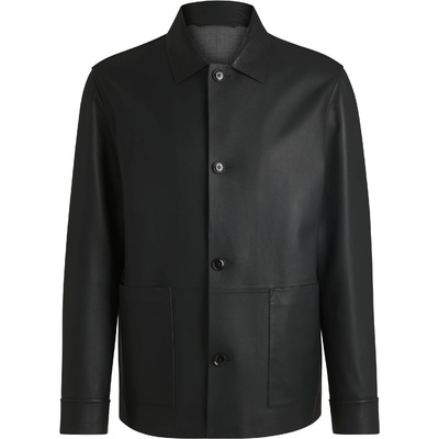 Boss Мъжко яке Boss C-Markin 10269342 01 Leather Jacket Mens - Black