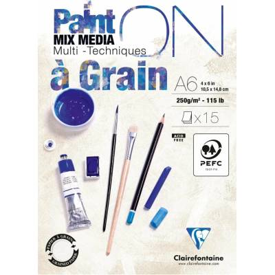 Clairefontaine Mix Media blok Paint'On a grain 250 g/m² A615 listov