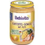 Bebivita Био Пюре Картофи, зеленчуци и пуешко месо 220 гр. - 8+ месеца
