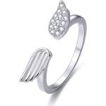 Silenti Jewelry Сребърен пръстен "Криле" - 7 - 54.5мм (17.2мм диам. )
