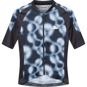 CafÉ du cycliste Мъжка фланелка с къс ръкав за колоездене CAFÉ DU CYCLISTE Angeline Cycling jersey - Supersonic Horizon Grey - размер M (056-4289-0212)