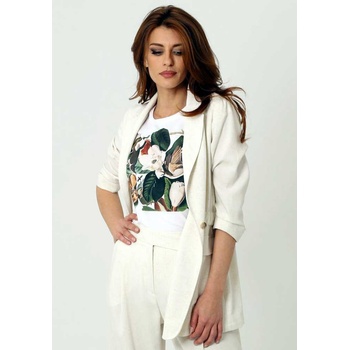 Image 1 of Radek's collection Дамско лятно ленено сако в цвят слонова кост 42307-206