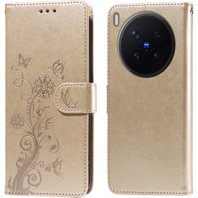 Flowery knížkové Vivo X300 Pro 5G zlaté