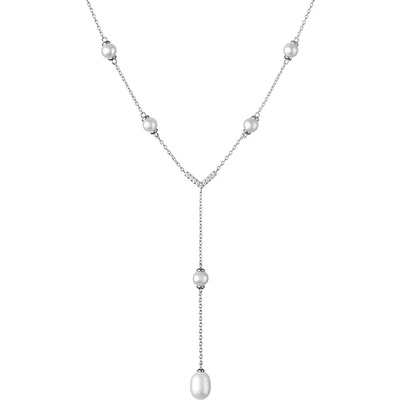 Gaura Pearls Дамско сребърно колие с перли Gaura Pearls SK20212N (SK20212N_)