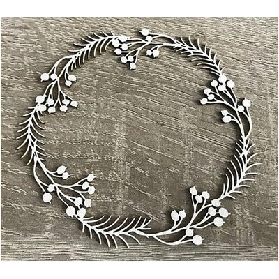 ARTMiE® Drevený ozdobný výrez rámček – ornament – 1 ks