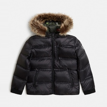 Image 1 of GUESS Яке тип бомбър за момче в черно с пух Guess