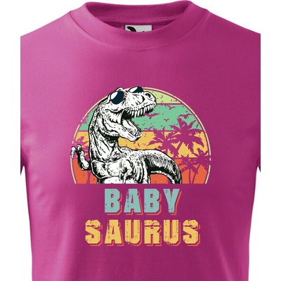 Dětské triko Babysaurus Purpurová Canvas Dětské tričko Bezvatriko.cz 3243