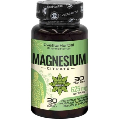 Cvetita Herbal Magnesium Citrate 625mg [30 Таблетки]