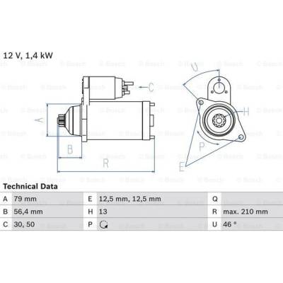 BOSCH STARTER 0 986 029 190