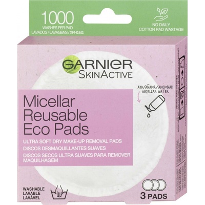 Garnier SkinActive Micellar Reusable Eco Pads pratelné odličovací tamponky 3 ks