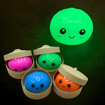 Squishy Dumpling GLOW MINI svítící mačkací knedlíček 5 cm