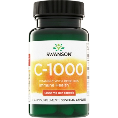 Swanson Vitamín C 1000 mg se Šípky 30 kapsúl