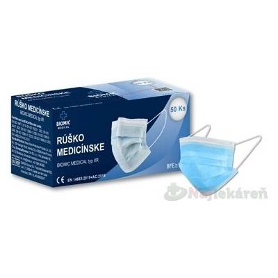 Biomic Medicínská rouška typ IIR modrá 50 ks
