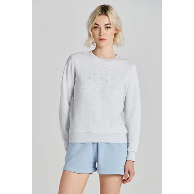 Gant Reg Tonal Shield C-Neck Sweat šedá