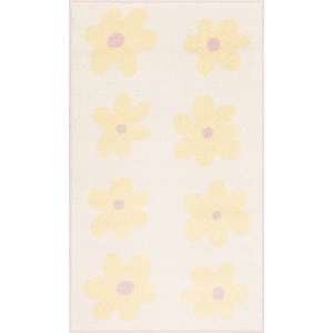 FD Детски килим в цвят слонова кост и жълто 80x150 cm Dazzy Vanilla - FD (5901760436298)