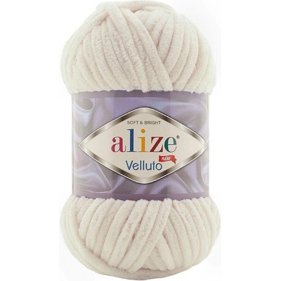 Alize příze Velluto 599 bílá káva