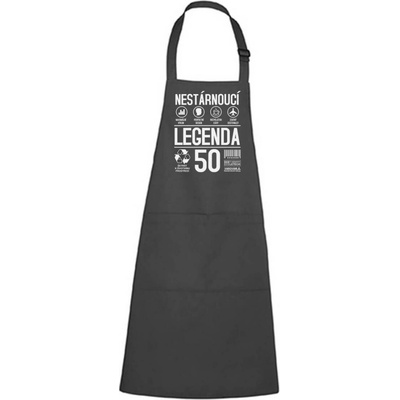 Dobrý Triko Zástěra s potiskem Nestárnoucí legenda 50 let Antracitová