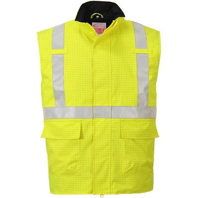 PortWest Vesta Bizflame Rain Hi-Vis Antistatic FR S776 zateplená reflexní Žlutá