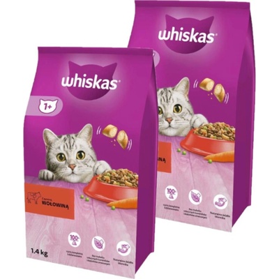 Whiskas Hovädzie 2 x 1,4 kg