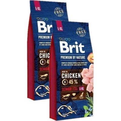 Brit Premium by Nature Senior L-XL Chicken 2 x 15 kg