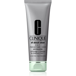 Clinique All About Clean 2-in-1 Charcoal Mask + Scrub почистваща маска за лице 100ml
