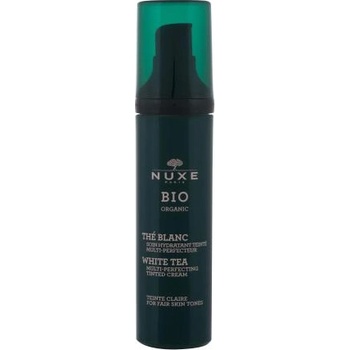 NUXE Bio Organic White Tea Tinted Cream Fair Skin Tones хидратиращ крем за уеднаквяване тена на лицето 50 ml за жени