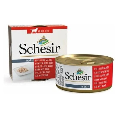 Schesir Kuracie filety s hovädzím mäsom v želé 6 x 150 g