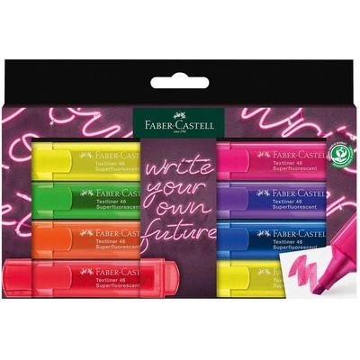 Faber-Castell Текст маркер 1546, неон, 8 цвята, в картонена (1010100113)