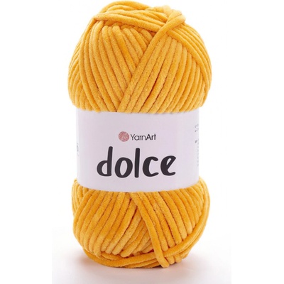 Pletací příze YarnArt DOLCE 853 oranžovo-žlutá, efektní, 100g/120m