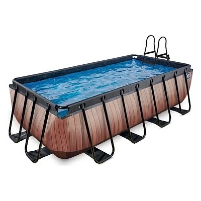 Exit Toys Frame s kartušovou filtrací 4x2x1m Dřevo