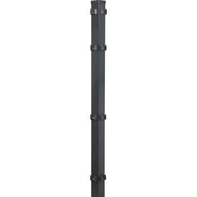 Rohový plotový stĺpik pre zvárané pletivo antracitový 6 cm x 6 cm x 200 cm