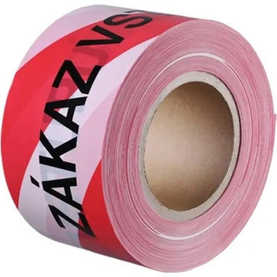 Den Braven Bariérová páska VSTUP ZAKÁZÁN 80 mm x 250 m červeno-bílá