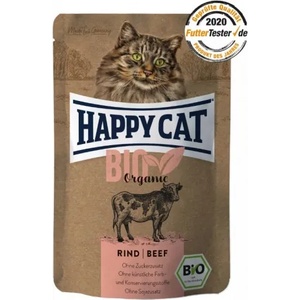 Happy Cat Organic Beef - паучове за котки, с Био говеждо месо, 85 гр, Германия - 70485