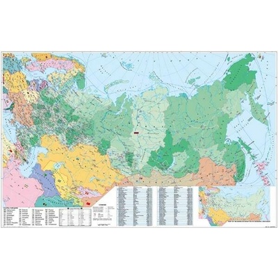 Rusko spediční - nástěnná mapa 140 x 100 cm, lamino + 2 lišty