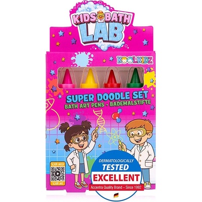 ACCENTRA Pastelky do vane koolkidz jablko 4 farby 20 g