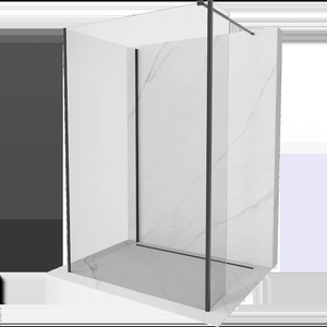 Mexen Kioto душ кабина Walk-in 120 x 105 x 40 см, прозрачна, черна - 800-120-105-221-70-00-040 (800-120-105-221-70-00-040)