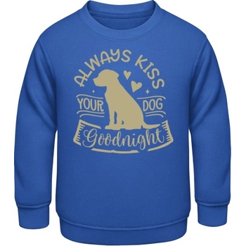 AWDis detská mikina Dizajn so psom a nápisom Blu reale