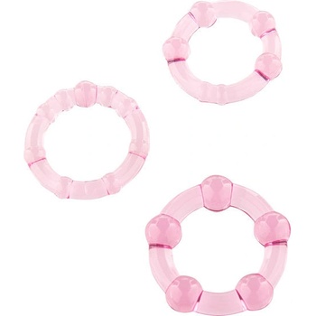 Image 1 of Seven Creations Sevencreations Stay Hard розови пенис пръстени 3 броя