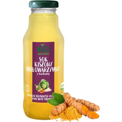 Bio Naturo šťava kvasená viaczeleninová s kurkumou bio 300 ml