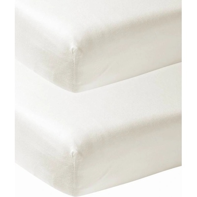 Meyco žerzejové prostěradlo 2 ks Off white 60x120