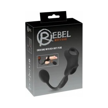 Rebellion REBEL RC Silicone System - Intimate Dual Ring with Remote Plug, Black