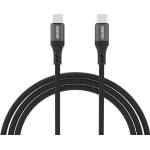 Dudao L3CC USB-C - USB-C 60W 1.2m плетен кабел - черен (6976625333059)