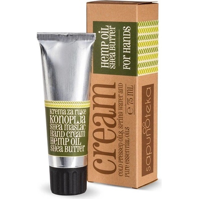 Sapunoteka Hands Cream Hemp & Shea Butter krém na popraskané ruce s konopím 75 ml